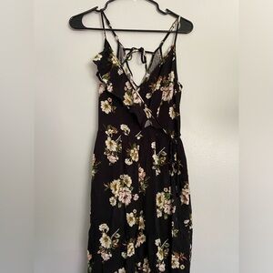 Black Floral Jumpsuit